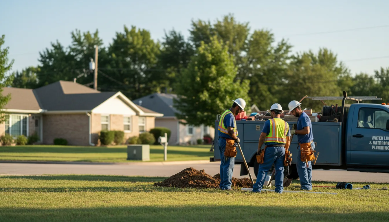 Residential water line and bathroom plumbing service in Godwin, NC